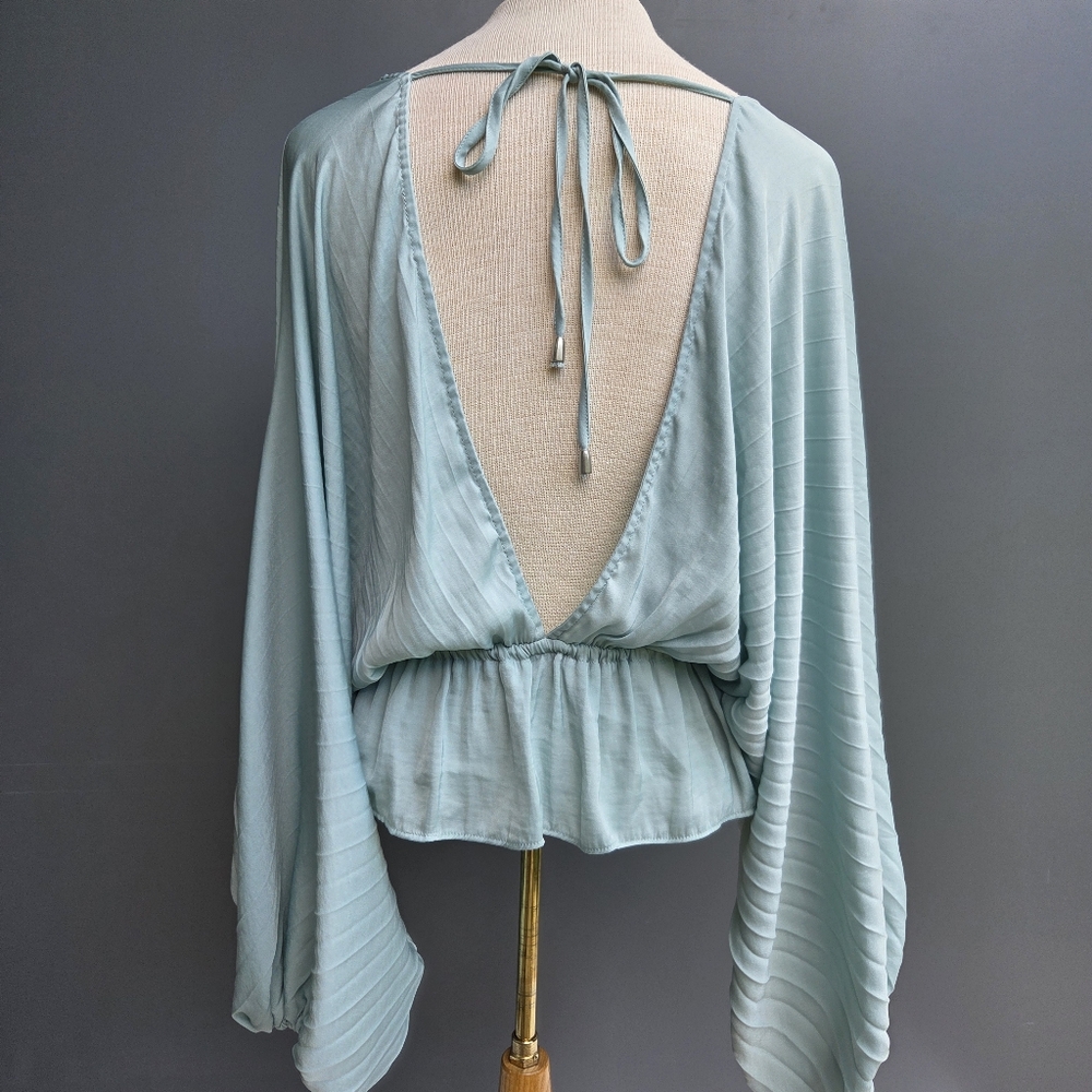 Free People Elouise Self-Tie Blouse Size-XS - Picture 9 of 13